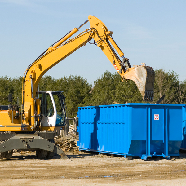 what happens if the residential dumpster is damaged or stolen during rental in Hillister TX